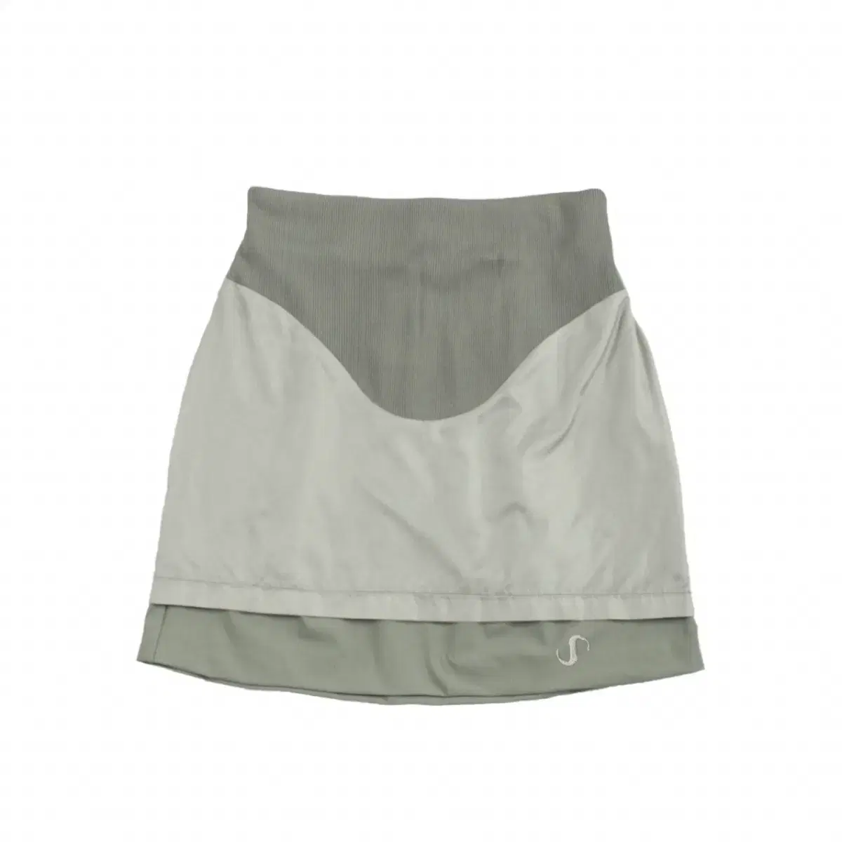 Ojos Layered Yoke Skirt / Khaki 오호스 스커트